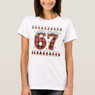 Camiseta Six Seven 6 7 Buffalo Plaid Ugly Christmas Sweater
