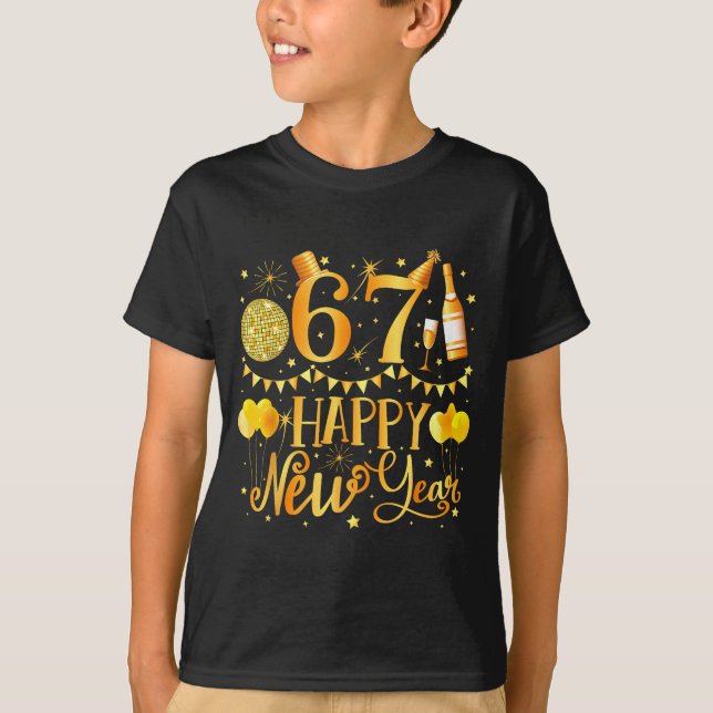 Camiseta Six Seven 6 7 Meme Funny Happy New Year 67 2026  (Frente)