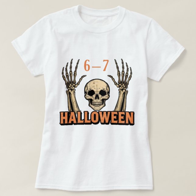 Camiseta Six Seven 6-7 Minimal Typography Design (Frente do Design)