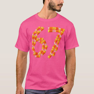 Camiseta Six Seven Candy Corn Sweet Halloween Number 67 Des