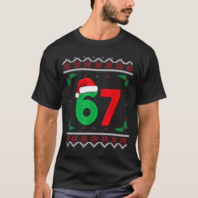 Camiseta Six Seven Christmas 6 7 Ugly Christmas Sweater  (Frente)