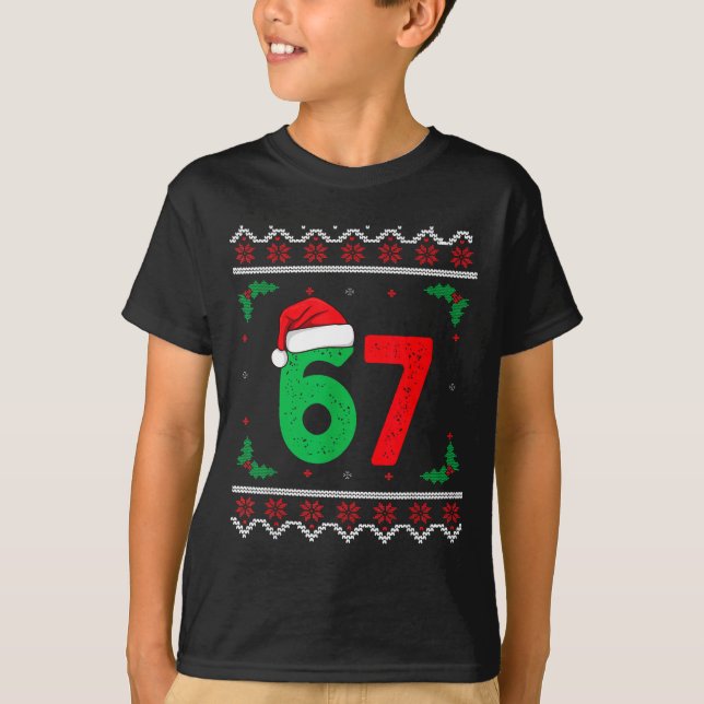 Camiseta Six Seven Christmas 6 7 Ugly Christmas Sweater  (Frente)