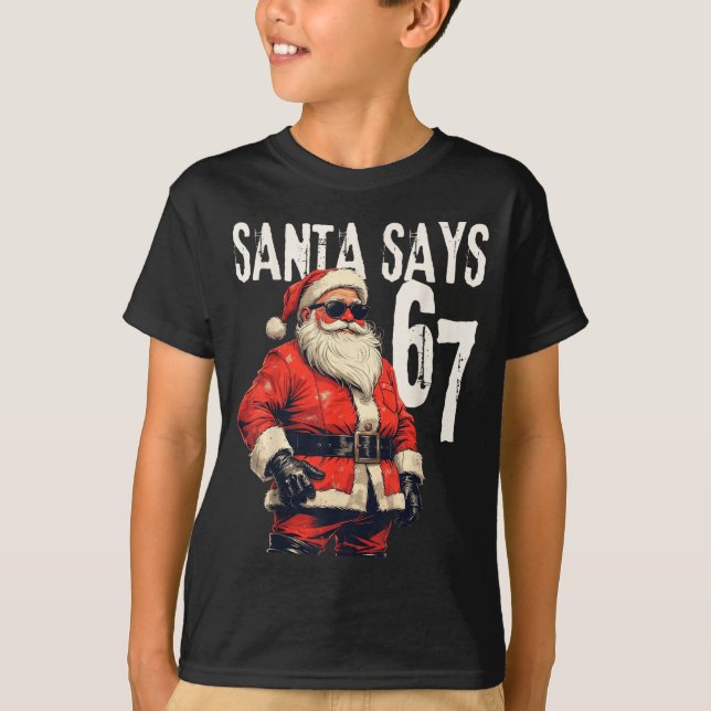 Camiseta Six Seven Christmas Meme 67 Funny  (Frente)