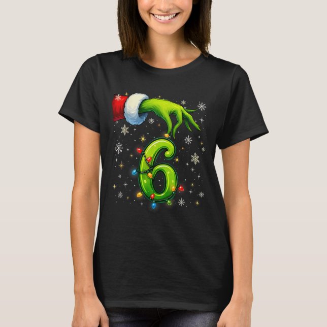 Camiseta Six Seven Funny Christmas Meme Couple Matching  (Frente)