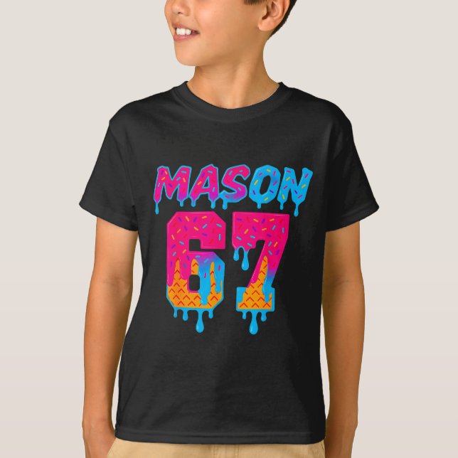 Camiseta Six Seven Ice Cream Drip Srt 67 Mason Meme  (Frente)
