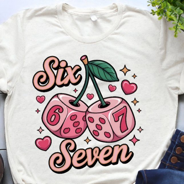 Camiseta Six Seven Love Dice Valentines Day Women's T-shirt (Criador carregado)