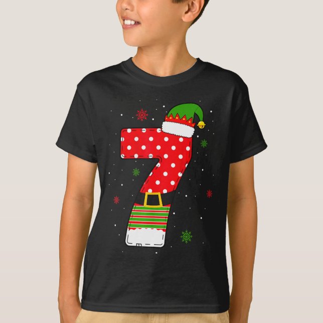 Camiseta Six Seven Matching 67 Christmas Elf Hat Meme Gen A (Frente)