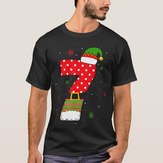 Camiseta Six Seven Matching 67 Christmas Elf Hat Meme Gen A (Frente)