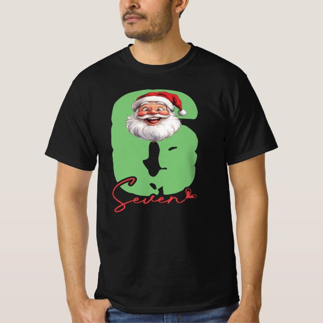 Camiseta Six Seven Santa, Funny Matching (Frente)