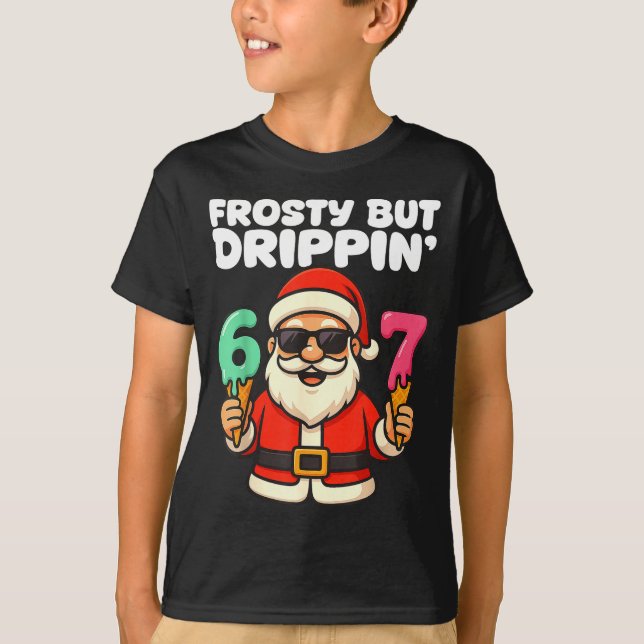 Camiseta Six Seven Santa Santa Sungles Ice Cream Christmas  (Frente)