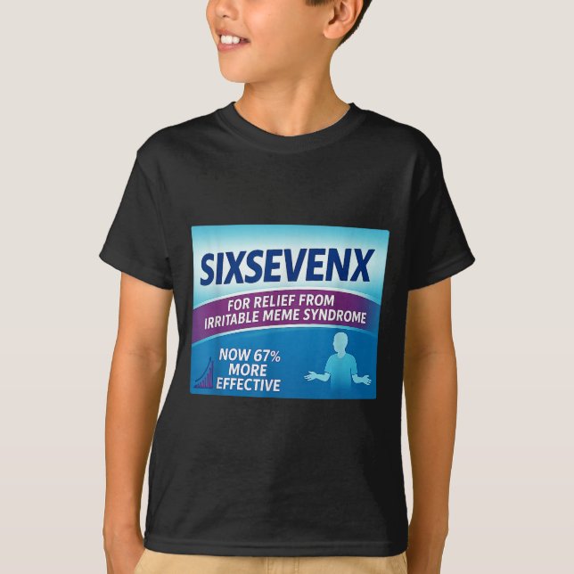 Camiseta Sixsevenx Alívio de Números de Meme Paródia Profes (Frente)