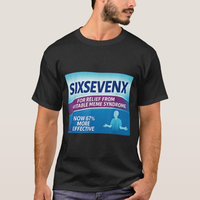 Camiseta Sixsevenx Relief From Meme Numbers Parody Teacher  (Frente)