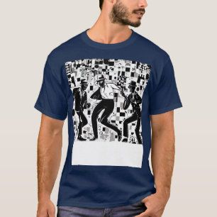 Camiseta ska dançando dois tons