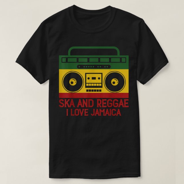 Camiseta Ska e Reggae Eu Amo Jamaica Music Jamaican 2856 (Frente do Design)