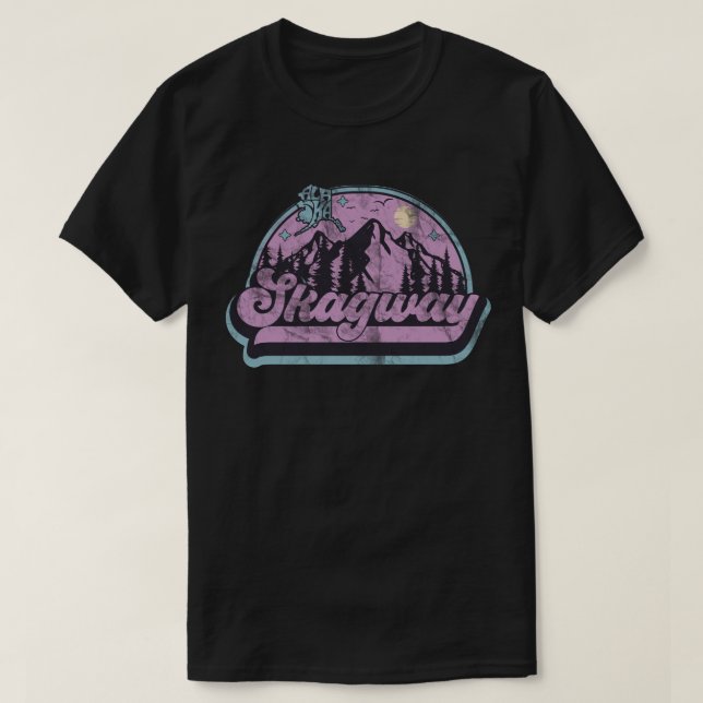 Camiseta Skagway, Alasca (Frente do Design)