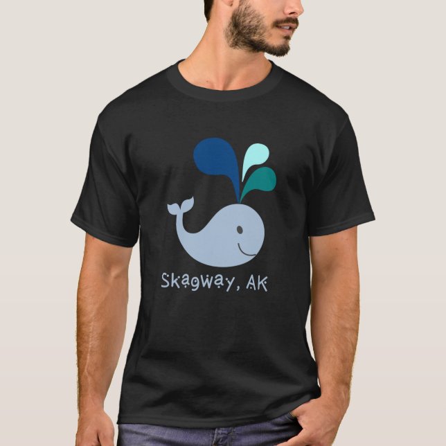 Camiseta Skagway Alaska Cute Whale Lover Cartoon (Frente)