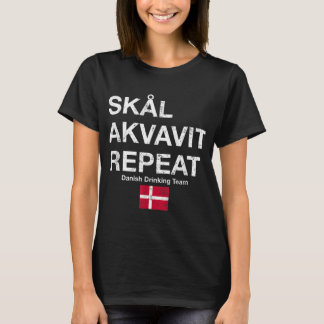 Camiseta Skal, Akvavit, Repito Dinamarquês Dinamarca Danmar