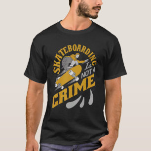 Camiseta Skanteinternamento Não É Um Skateboard Crime