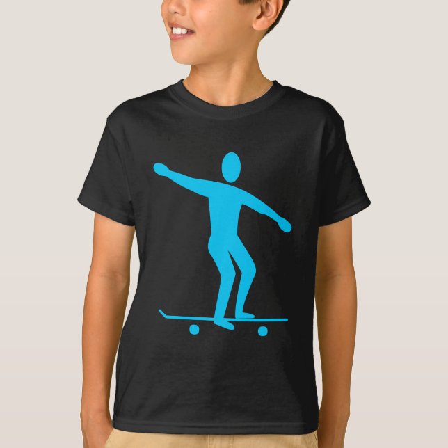 Camiseta Skate - Azul-Céu (Frente)