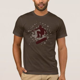 Camiseta skate de alta qualidade. bolhas. marrom e grená.