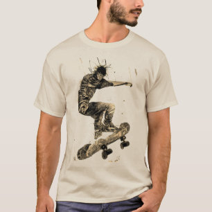 Camiseta skate de gráficos do Splatter