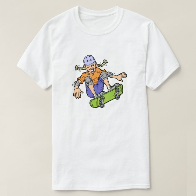 Camiseta skate de skate de skate (Frente do Design)