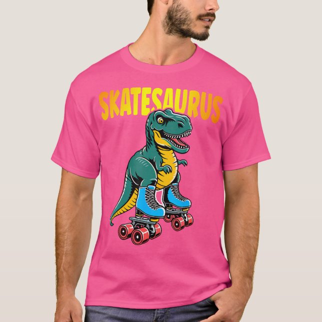 Camiseta Skate Dinossauros Roller Skatesaurus Roller (Frente)