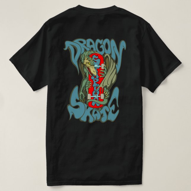 Camiseta Skate Dragon (Verso do Design)