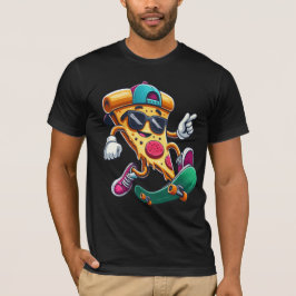 Camiseta Skate e Fatia: A Teia da Pizza Mais Alta