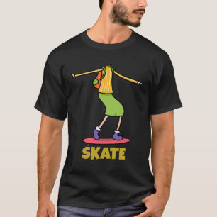 Camiseta Skate Esquiando Skater Para Meninas Meninos