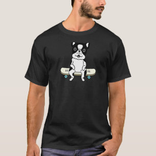 Camiseta Skate French Bulldog Skateboard Frenchie D