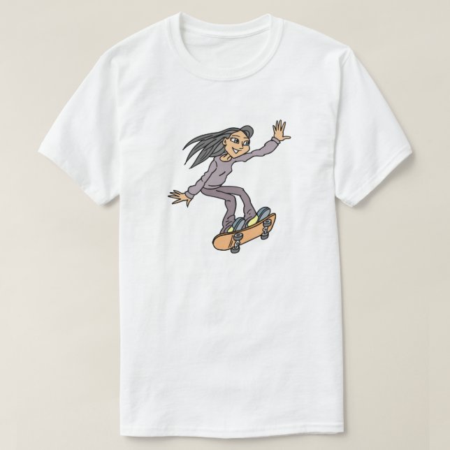 Camiseta skate Girl (Frente do Design)