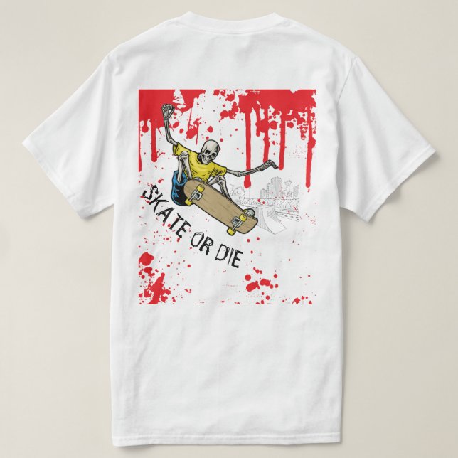 Camiseta skate morrer (Verso do Design)