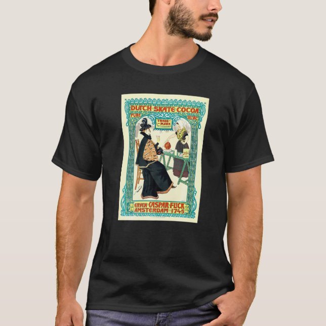 Camiseta Skate neerlandês Cocoa Art Nouveau Johann Georg Va (Frente)