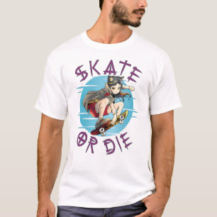 Camiseta Skate ou morra Skateboarder Girl