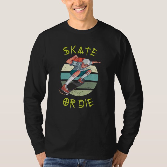 Camiseta Skate ou morrer Skateboarder Boy (Frente)