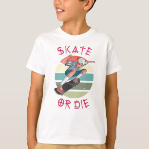 Camiseta Skate ou morrer Skateboarder Boy