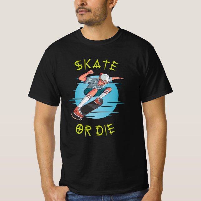 Camiseta Skate ou morrer Skateboarder Boy (Frente)