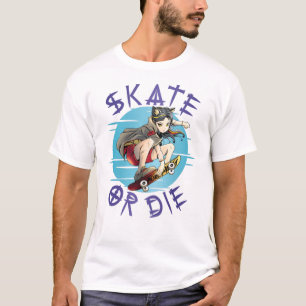Camiseta Skate ou morrer Skateboarder Girl