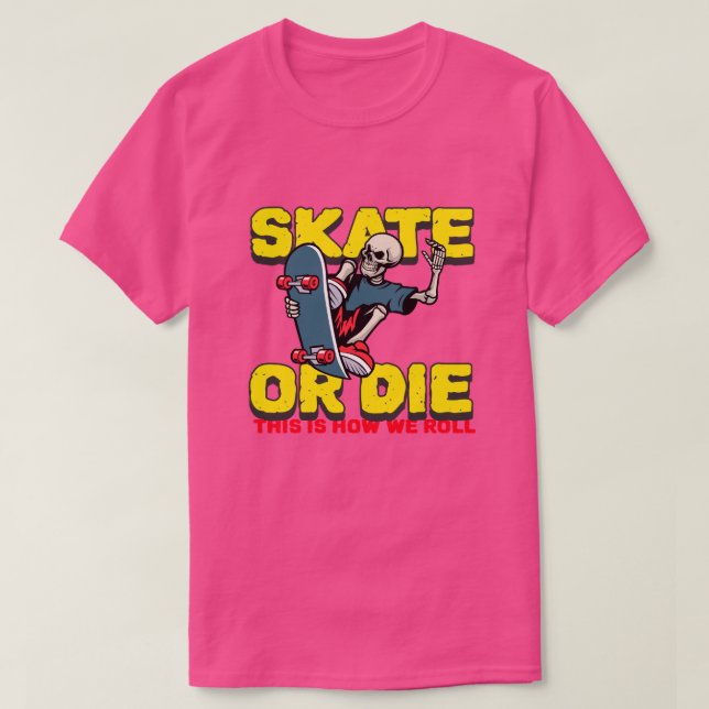 Camiseta Skate Ou Morte (Frente do Design)