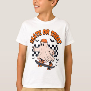 Camiseta Skate ou Tratar o Dia das Bruxas do Fantasma