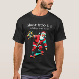 Camiseta 🎅 Skate para Feriados com Tee Gráfico de Estilo