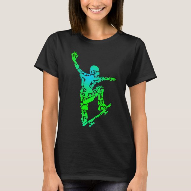 Camiseta skate skateboard skater vintage boarder sk (Frente)