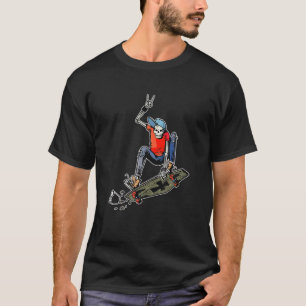 Camiseta Skate Skeleton Skater Skate Halloween
