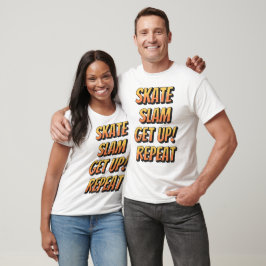 Camiseta Skate, Slam, Get Up, Repeat
