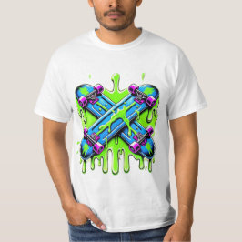 Camiseta skate verde