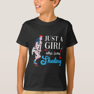 Camiseta Skateboard Apenas Uma Garota Skatista Que Ama Skat