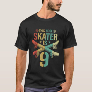 Camiseta Skateboard Boy 9º Aniversário Skateboard