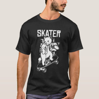 Camiseta Skateboard Cat Skateboard Skateboard Skateboarder 