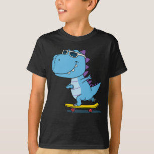 Camiseta skateboard de dinossauro
